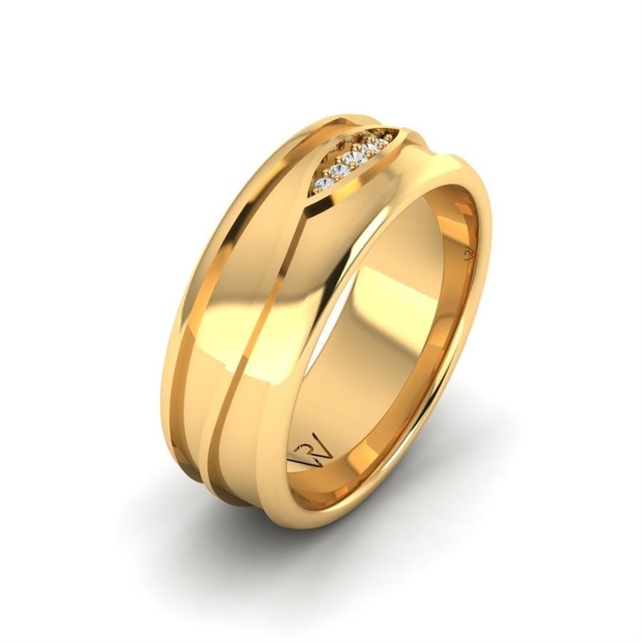 Alliances en Argent Plaqué Or jaune couple Darkstars