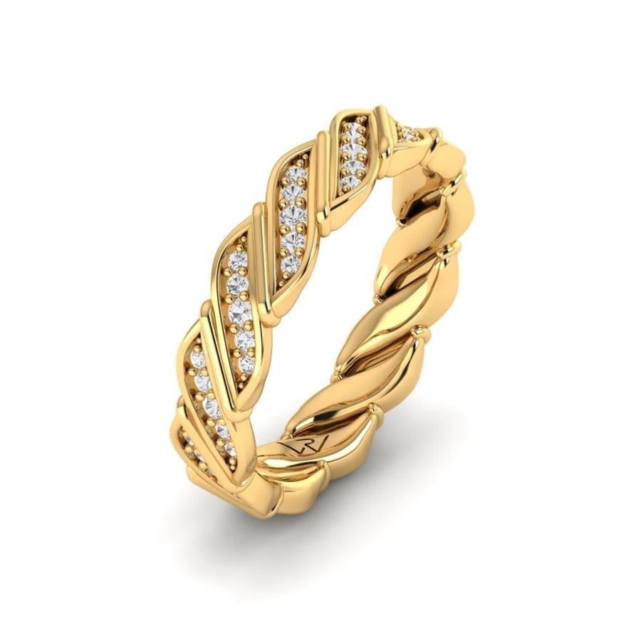 Alliances en Argent Plaqué Or jaune Femme Stardust