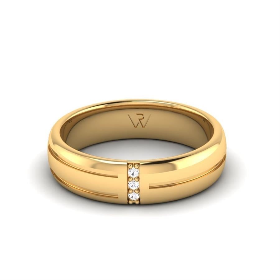 Alliances en Argent Plaqué Or jaune Femme Mariée Graceful