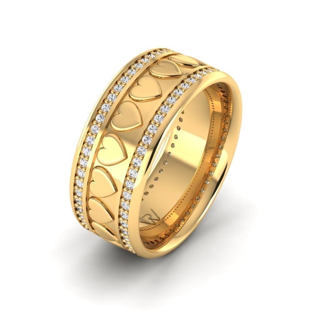 Alliances en Argent Plaqué Or jaune Femme Enlovant Oxyde de Zirconium