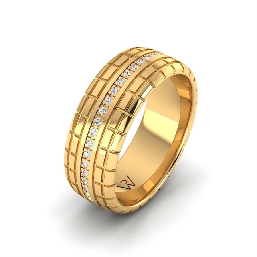 Alliances en Argent Plaqué Or jaune Femme Bague Springe