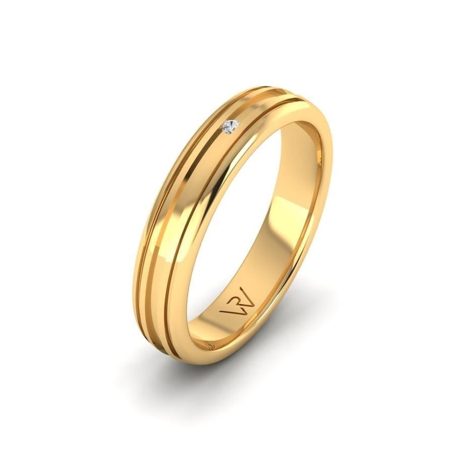 Alliances en Argent Plaqué Or jaune Femme Amazing Dimension Basic
