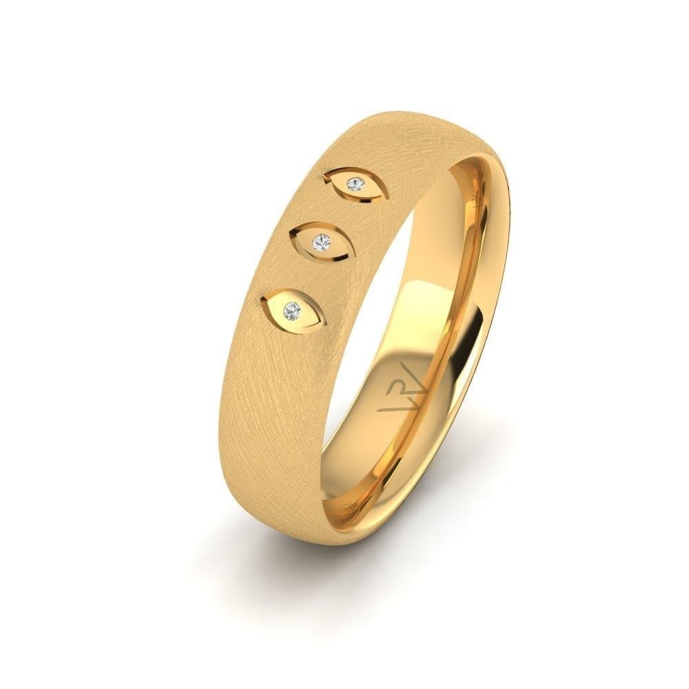 Alliances en Argent Plaqué Or jaune Femme Glimmera Oxyde de Zirconium