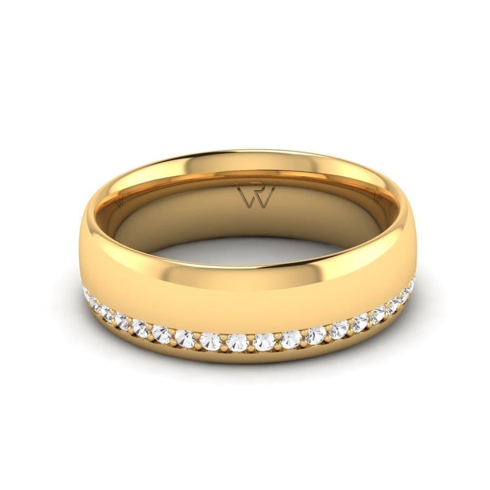 Alliances en Argent Plaqué Or jaune Femme Unityband Oxyde de Zirconium