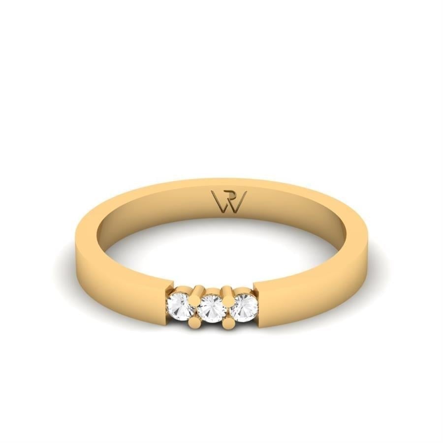 Alliances en Argent Plaqué Or jaune Femme Floralet