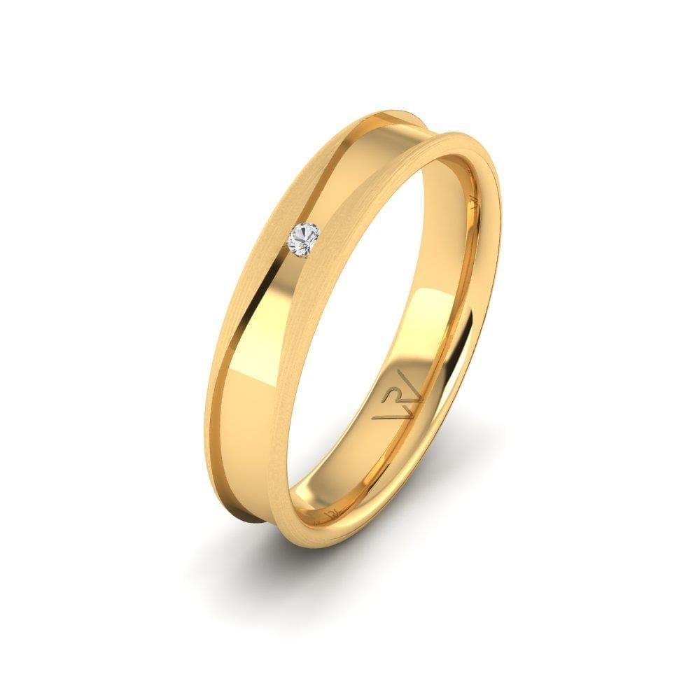 Alliances en Argent Plaqué Or jaune Femme Shimmerix Oxyde de Zirconium
