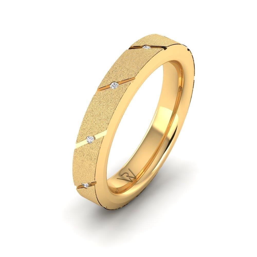 Alliances en Argent Plaqué Or jaune Femme Enchantedcircle Oxyde de Zirconium