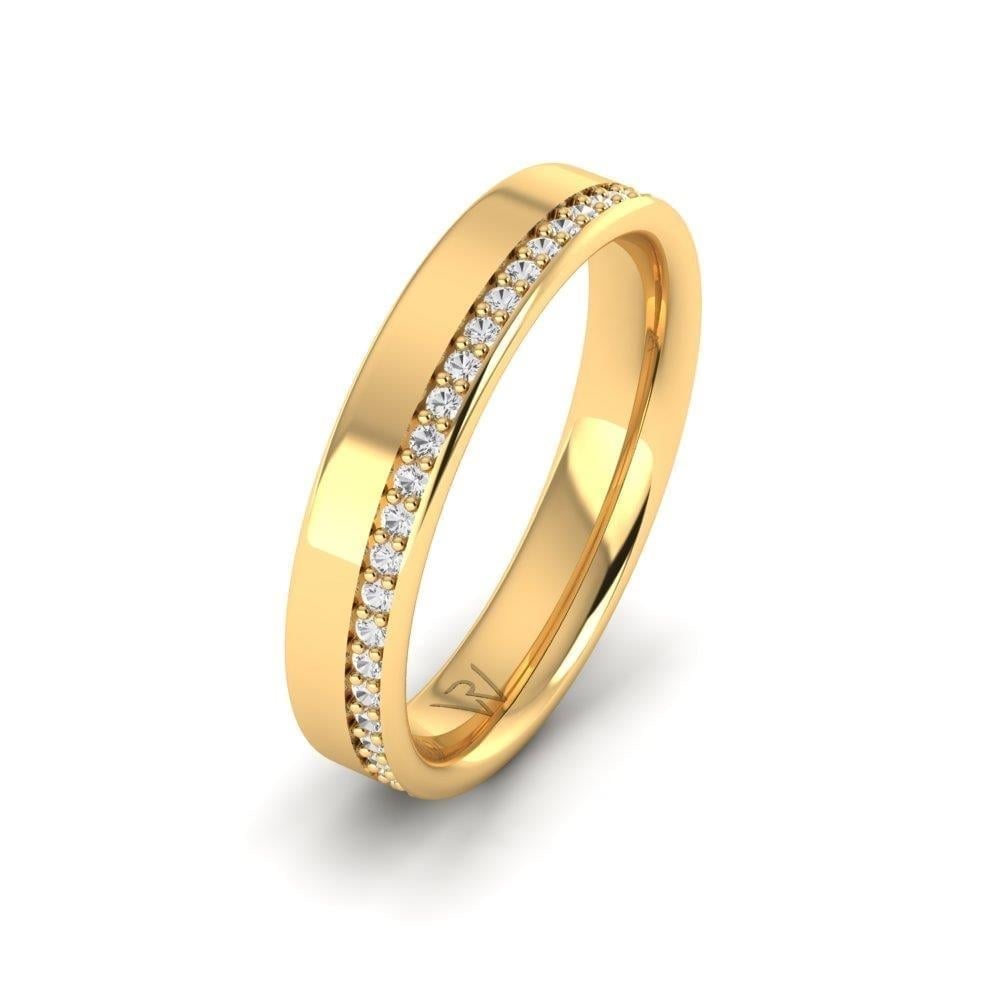 Alliances en Argent Plaqué Or jaune Femme Endlesstreasure Oxyde de Zirconium