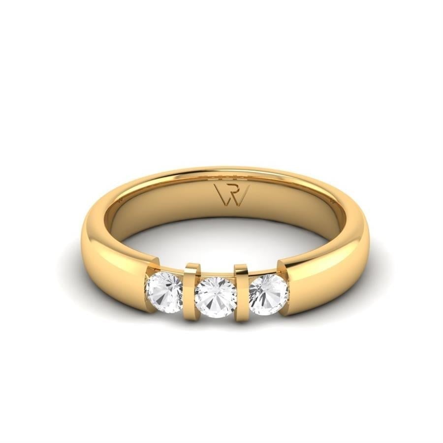 Alliances en Argent Plaqué Or jaune Femme Rubis