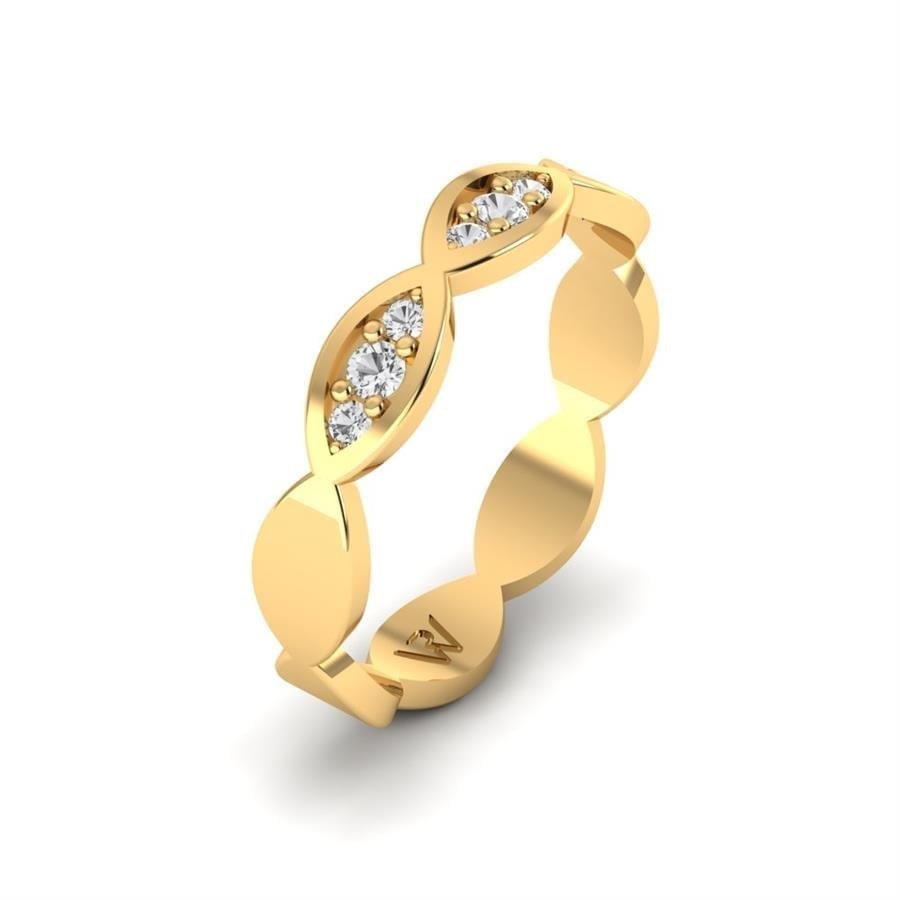 Alliances en Argent Plaqué Or jaune Femme Endear