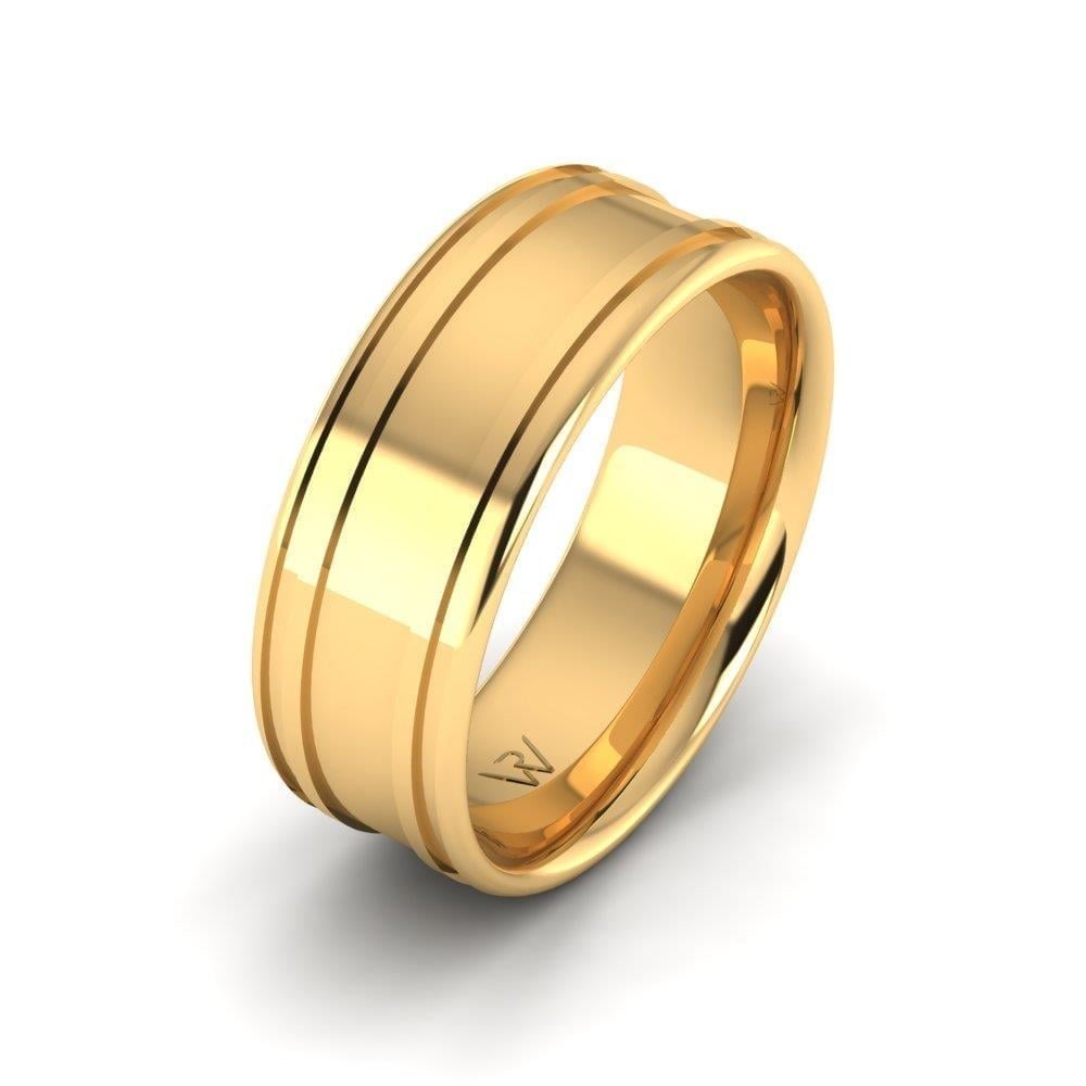 Alliances en Argent Plaqué Or jaune Homme Weddingwave