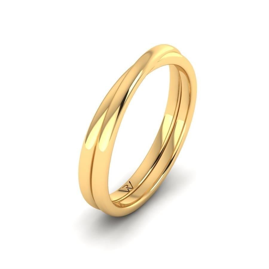 Alliances en Argent Plaqué Or jaune Homme Adriana