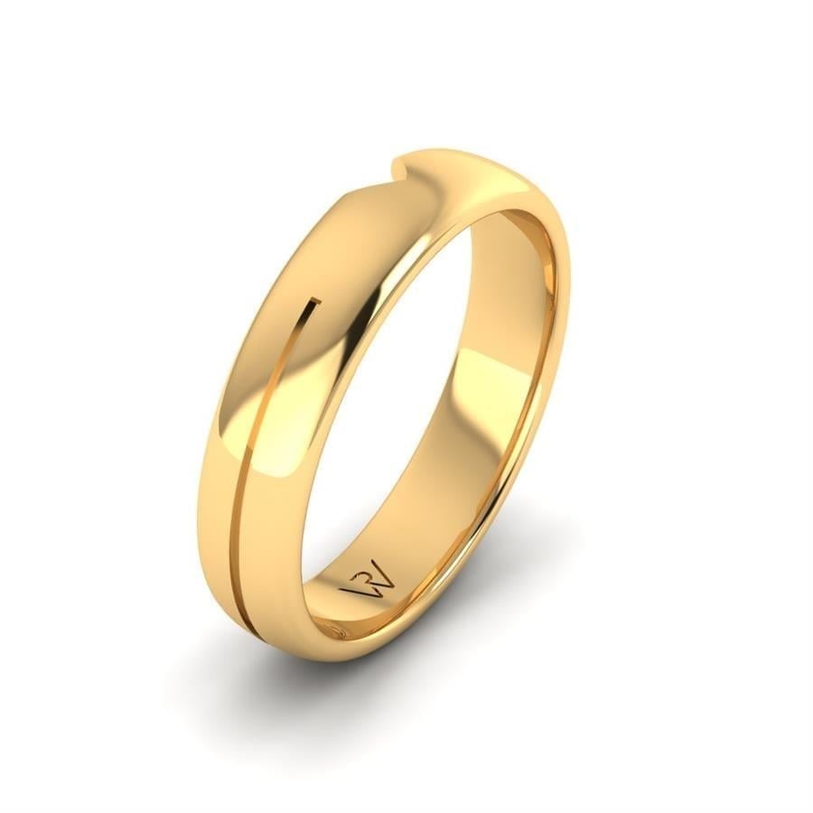 Alliances en Argent Plaqué Or jaune Homme Romantic Image