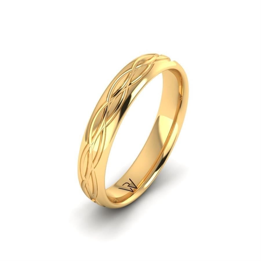Alliances en Argent Plaqué Or jaune Homme Embrace