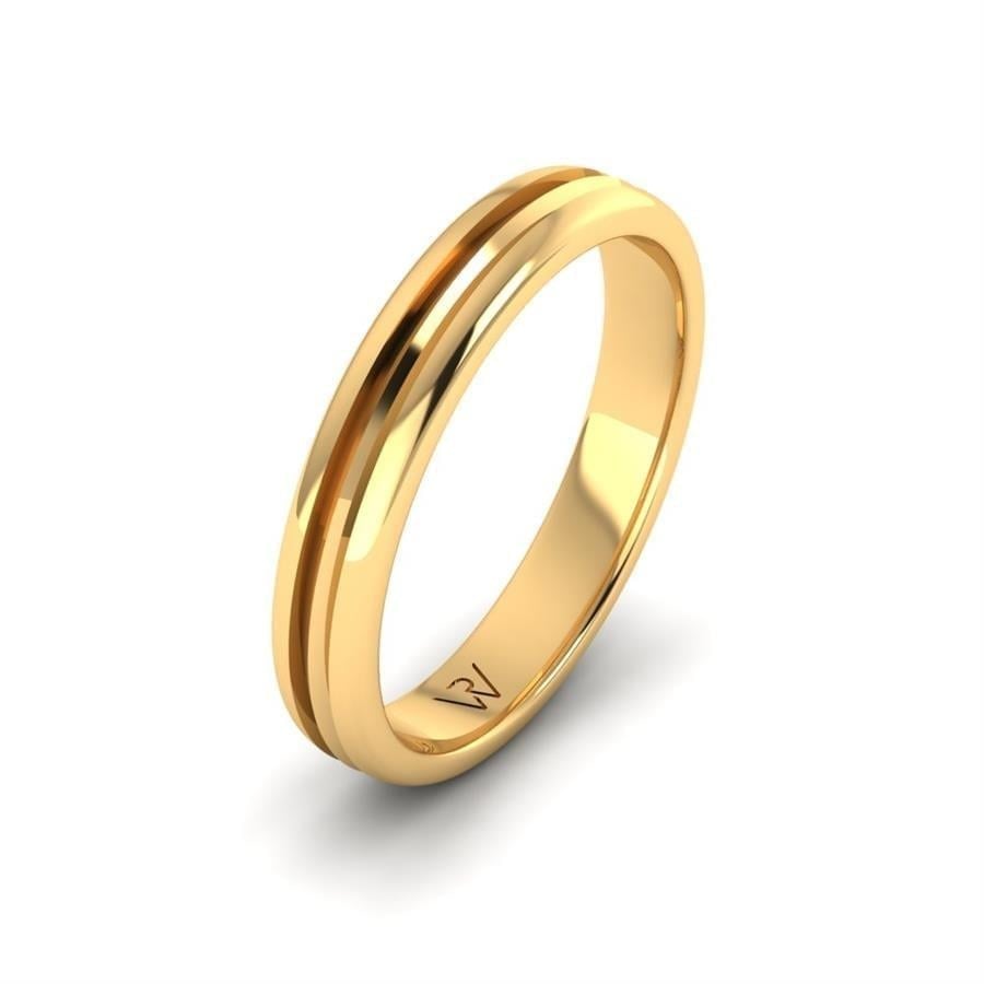 Alliances en Argent Plaqué Or jaune Homme Soie