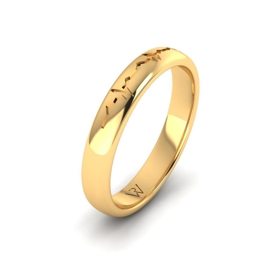 Alliances en Argent Plaqué Or jaune Homme Brillance