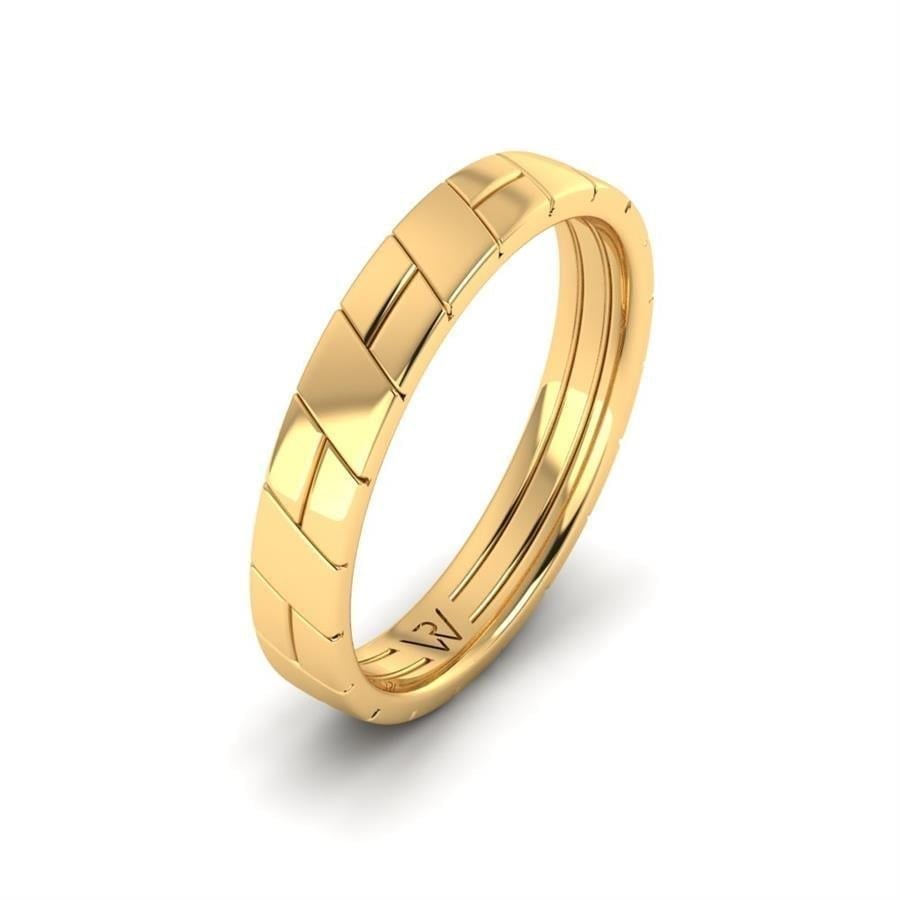 Alliances en Argent Plaqué Or jaune Homme Lueur
