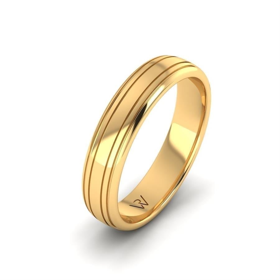 Alliances en Argent Plaqué Or jaune Homme Swing