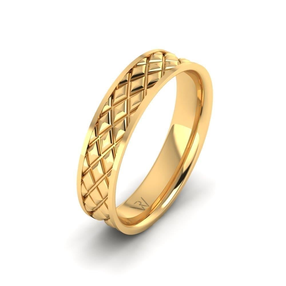 Alliances en Argent Plaqué Or jaune Homme Uniqueify