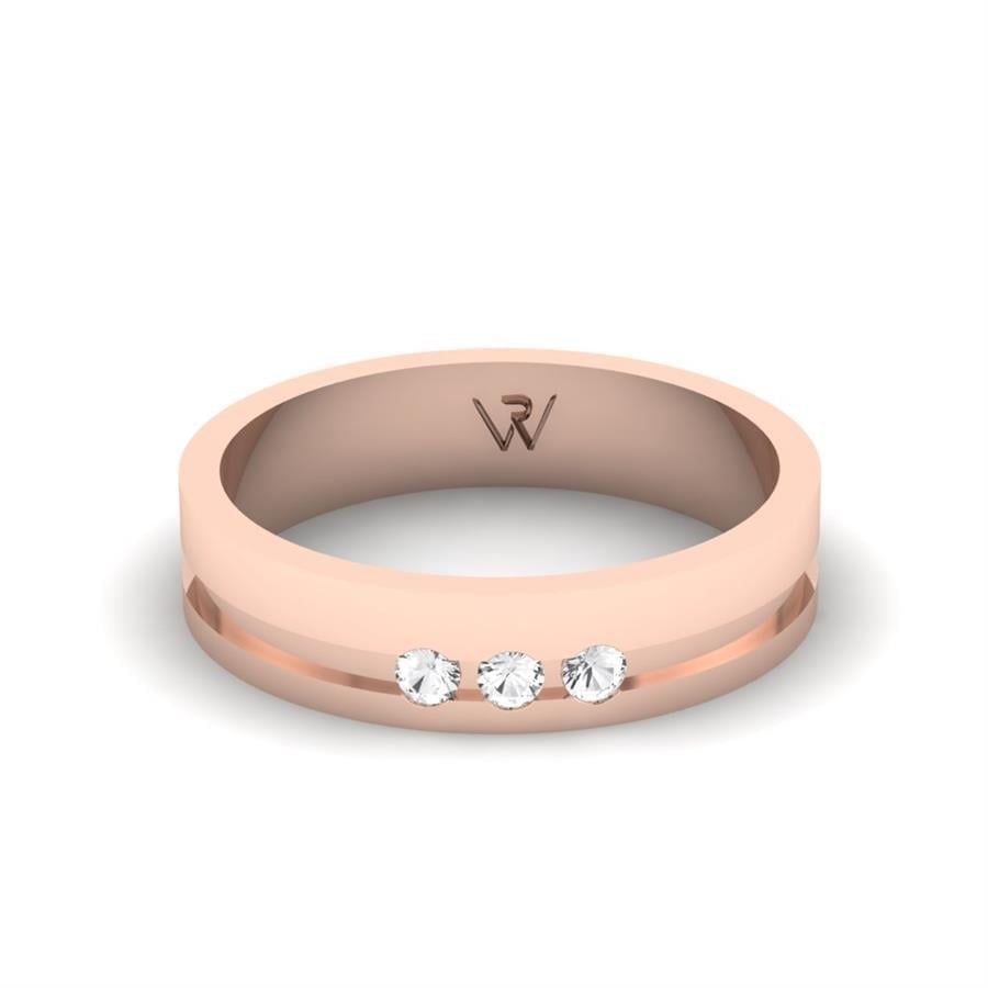 Alliances en Argent Plaqué Or Rose couple Yearn