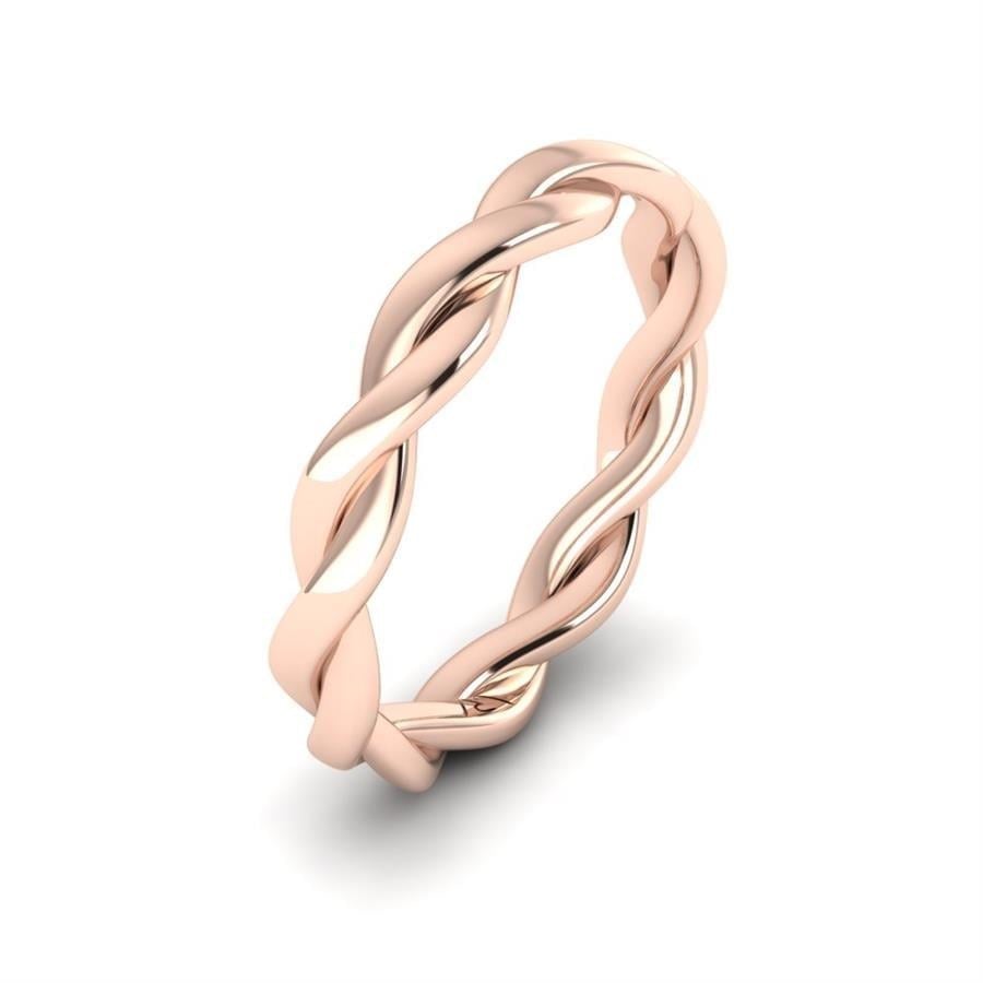 Alliances en Argent Plaqué Or Rose couple Joy Grove Oxyde de Zirconium