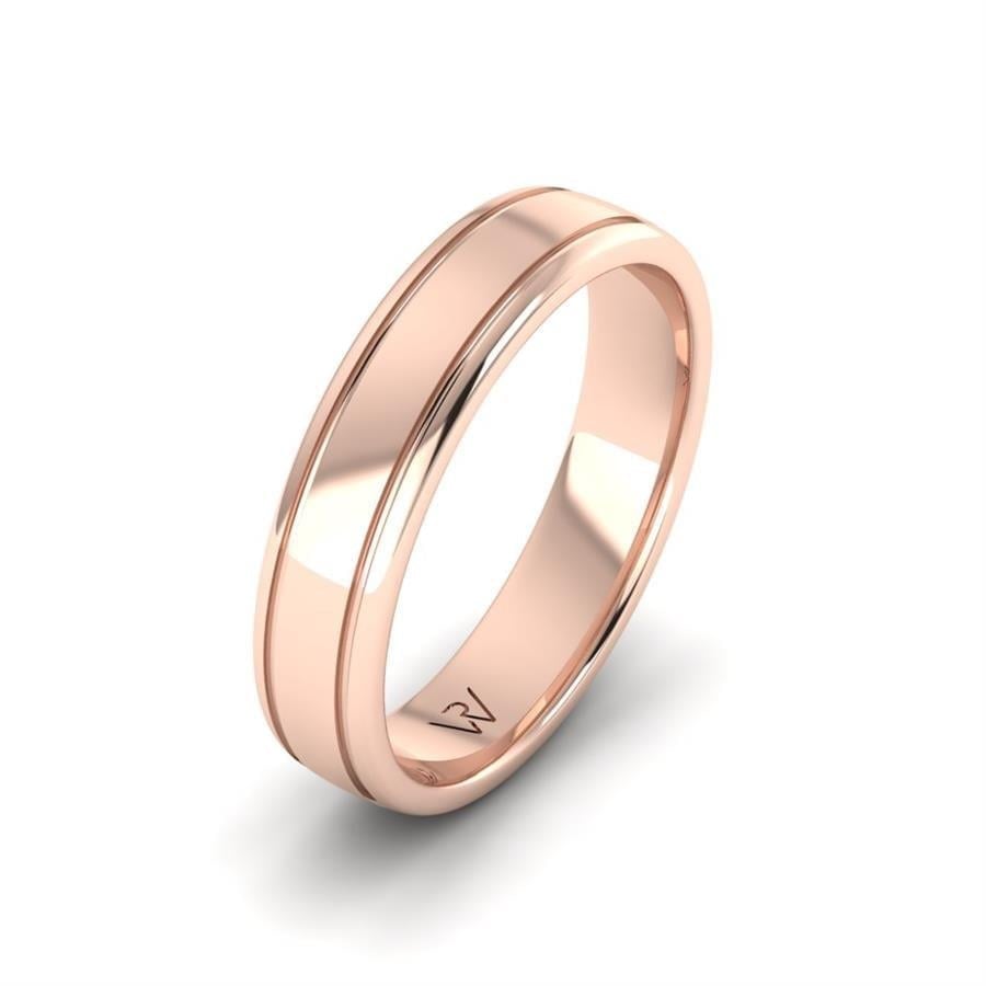 Alliances en Argent Plaqué Or Rose couple Charming Choice
