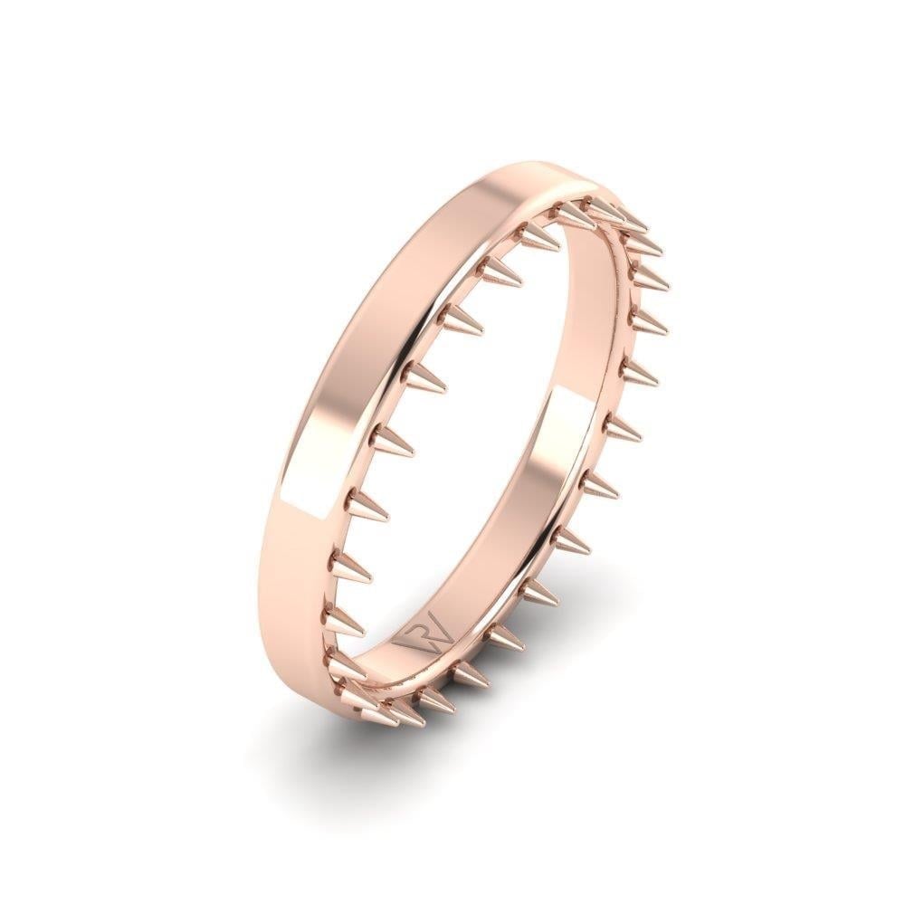 Alliances en Argent Plaqué Or Rose couple Radieux