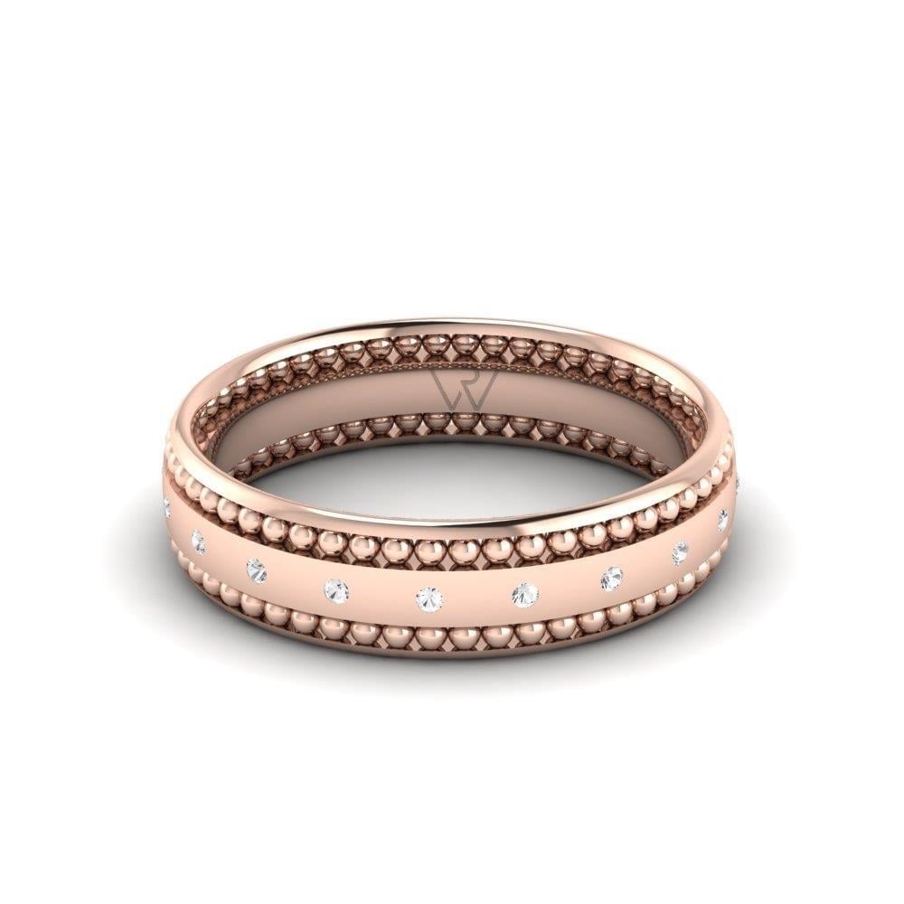 Alliances en Argent Plaqué Or Rose couple Lovelit Oxyde de Zirconium