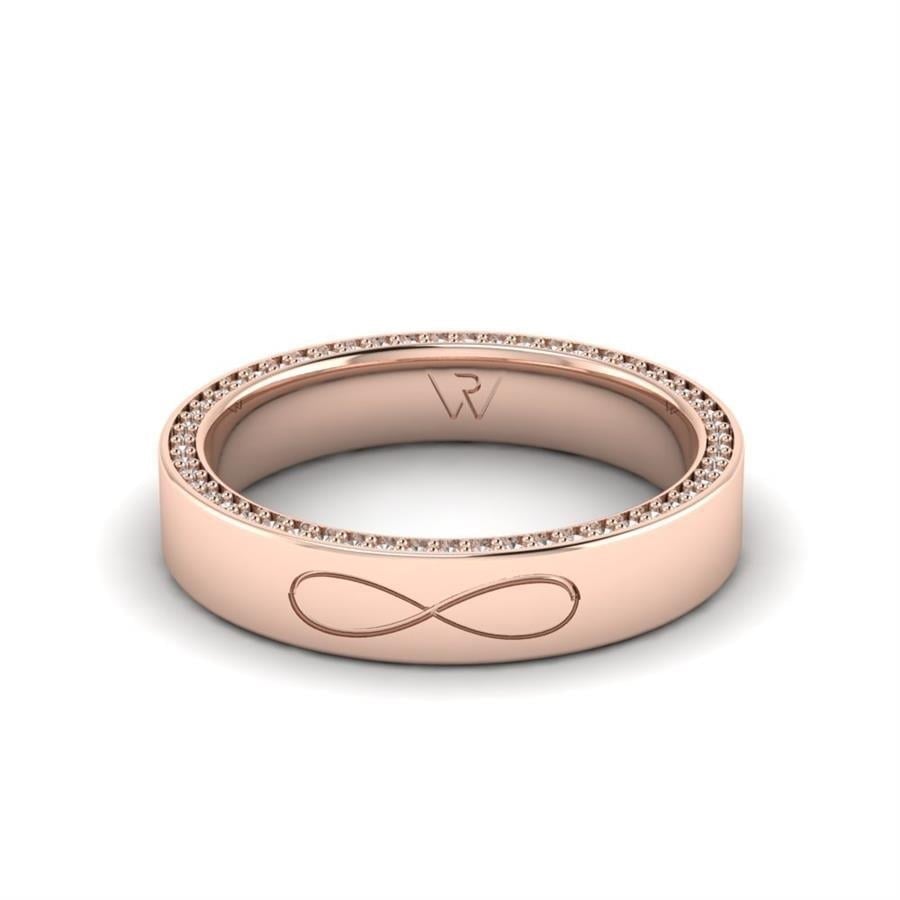 Alliances en Argent Plaqué Or Rose couple Noble Paradise