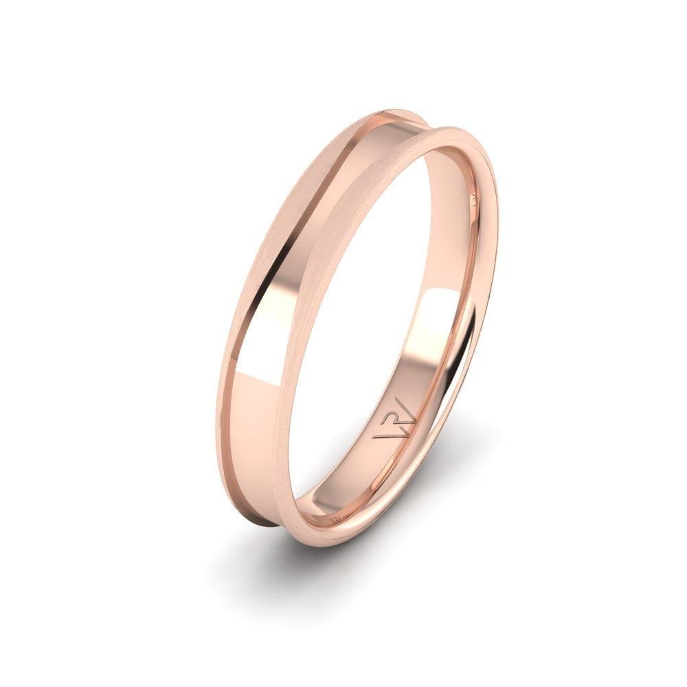 Alliances en Argent Plaqué Or Rose couple Shimmerix Oxyde de Zirconium