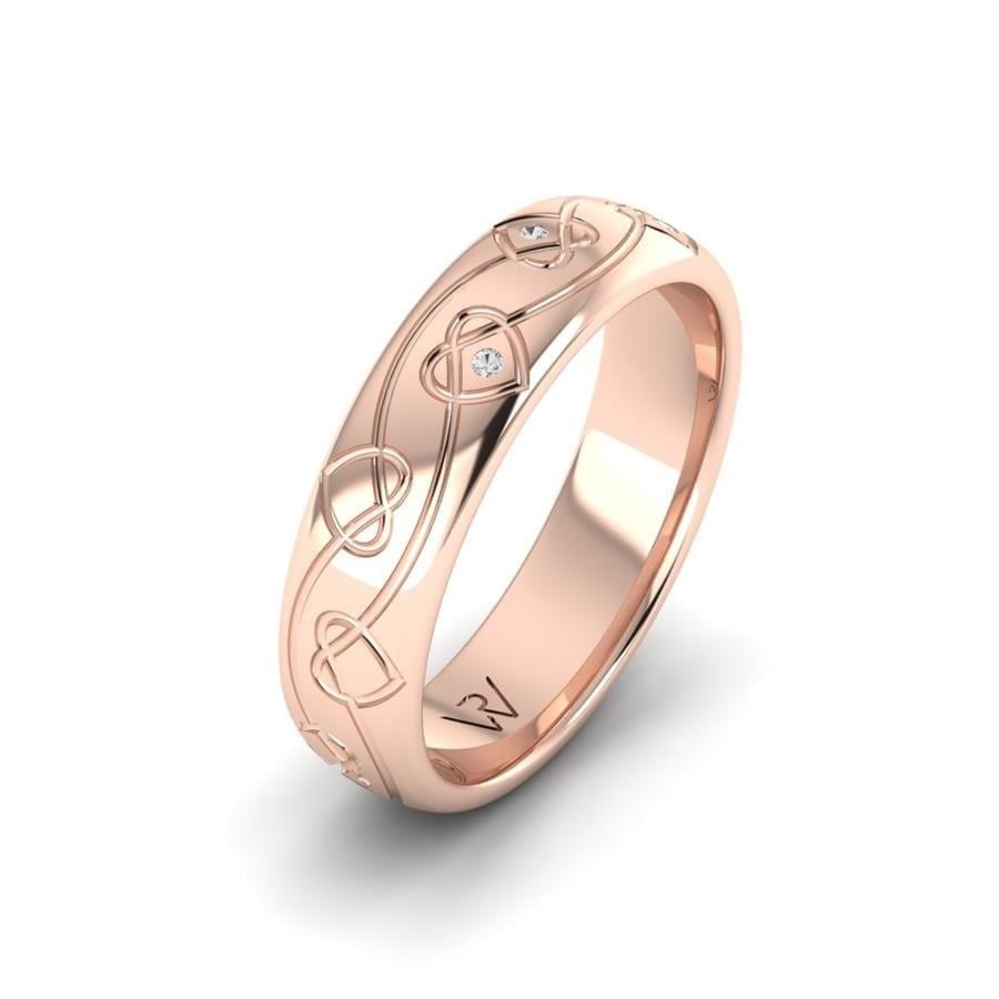 Alliances en Argent Plaqué Or Rose couple Nanou