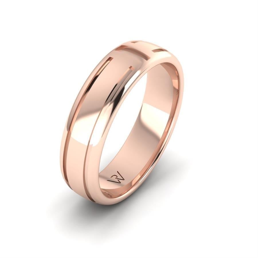 Alliances en Argent Plaqué Or Rose couple Liam