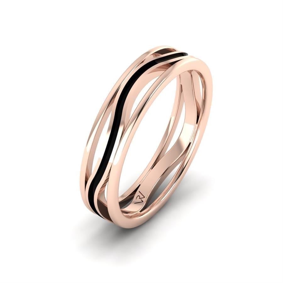 Alliances en Argent Plaqué Or Rose couple Hilma