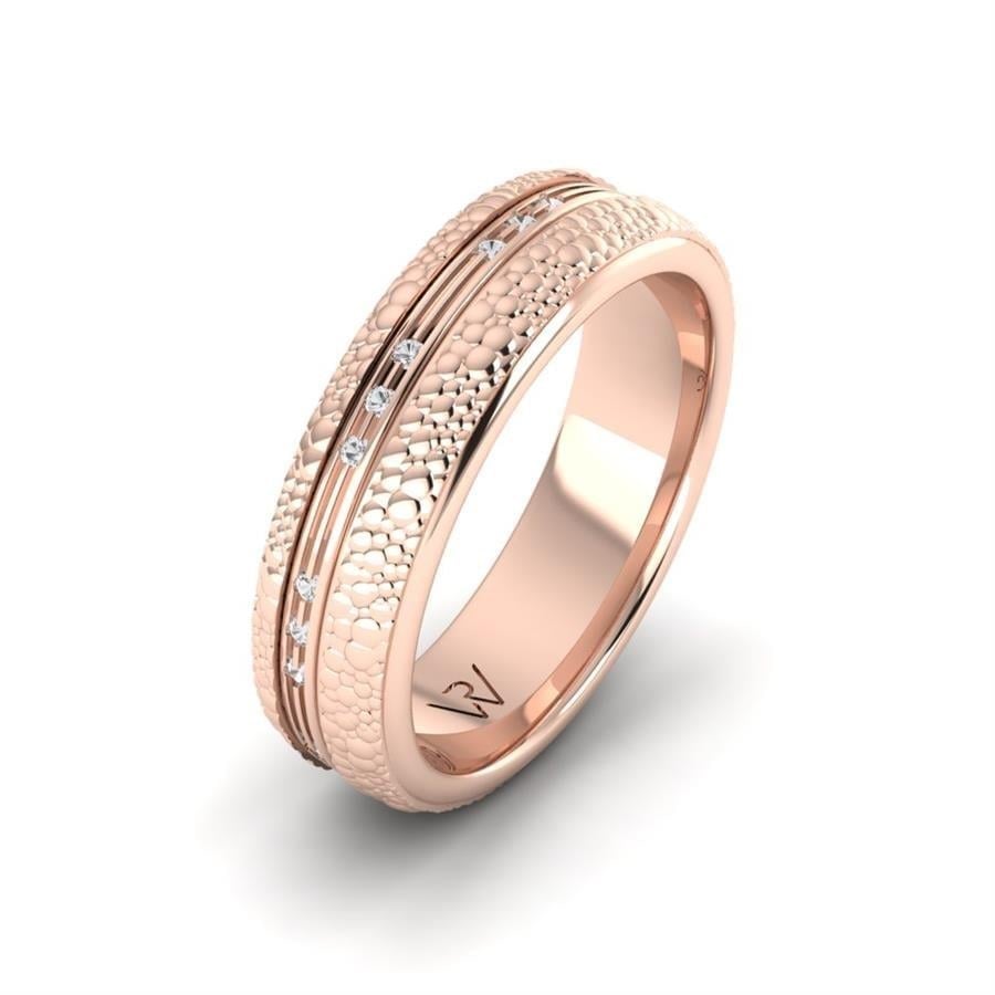 Alliances en Argent Plaqué Or Rose couple Boa