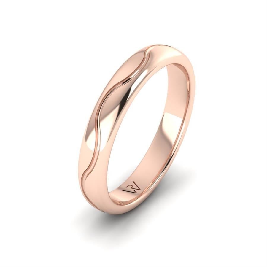 Alliances en Argent Plaqué Or Rose couple Rubis