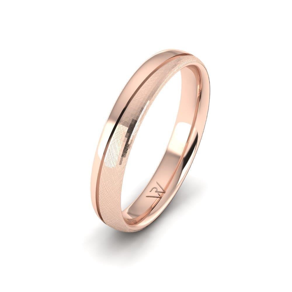 Alliances en Argent Plaqué Or Rose couple Promisecharm Oxyde de Zirconium