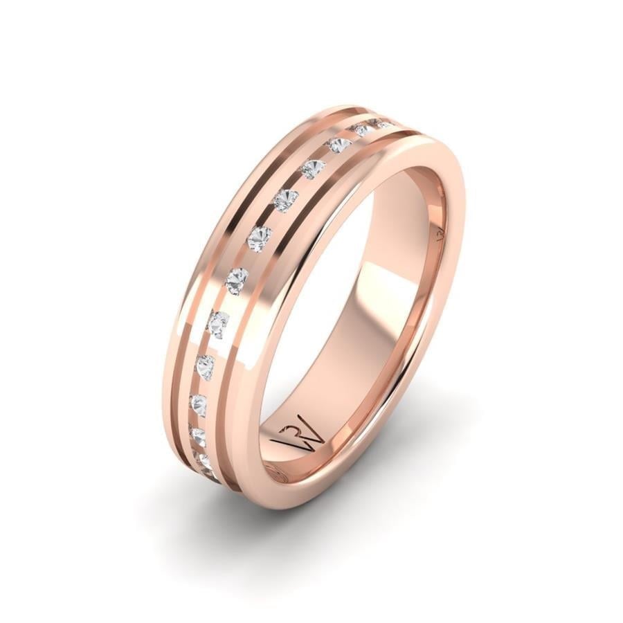 Alliances en Argent Plaqué Or Rose couple ÉQuilibre
