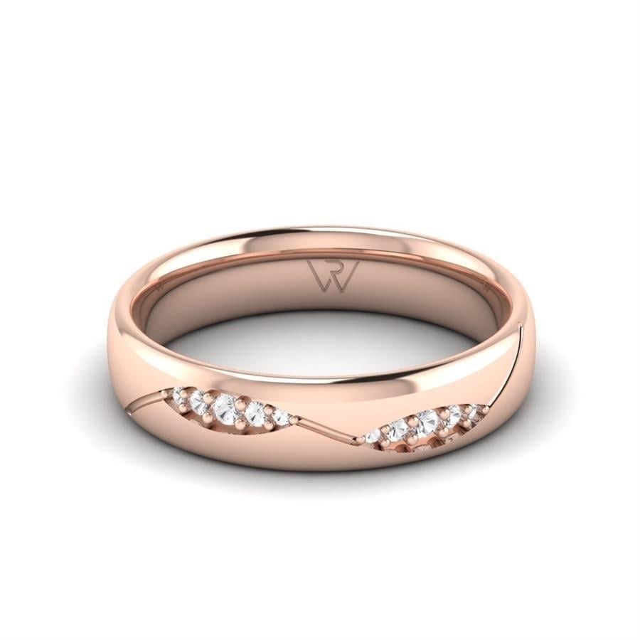 Alliances en Argent Plaqué Or Rose couple Patsy
