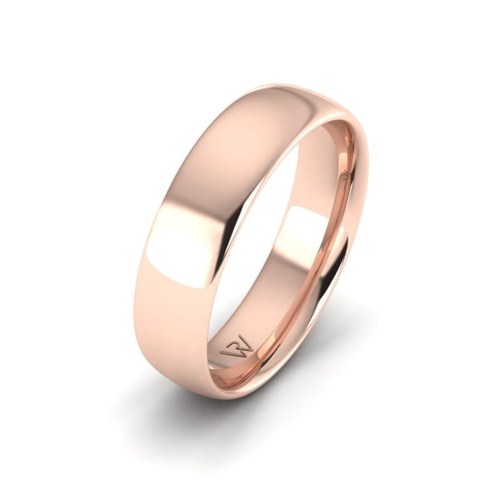 Alliances en Argent Plaqué Or Rose couple Unityband Oxyde de Zirconium
