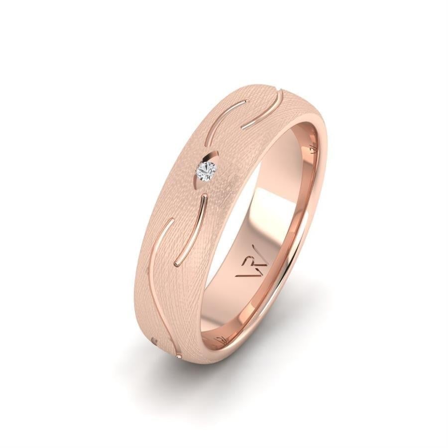 Alliances en Argent Plaqué Or Rose couple Fire