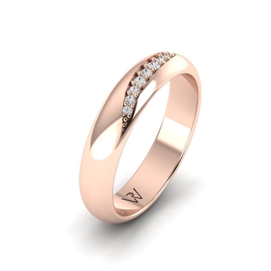 Alliances en Argent Plaqué Or Rose couple Beloved