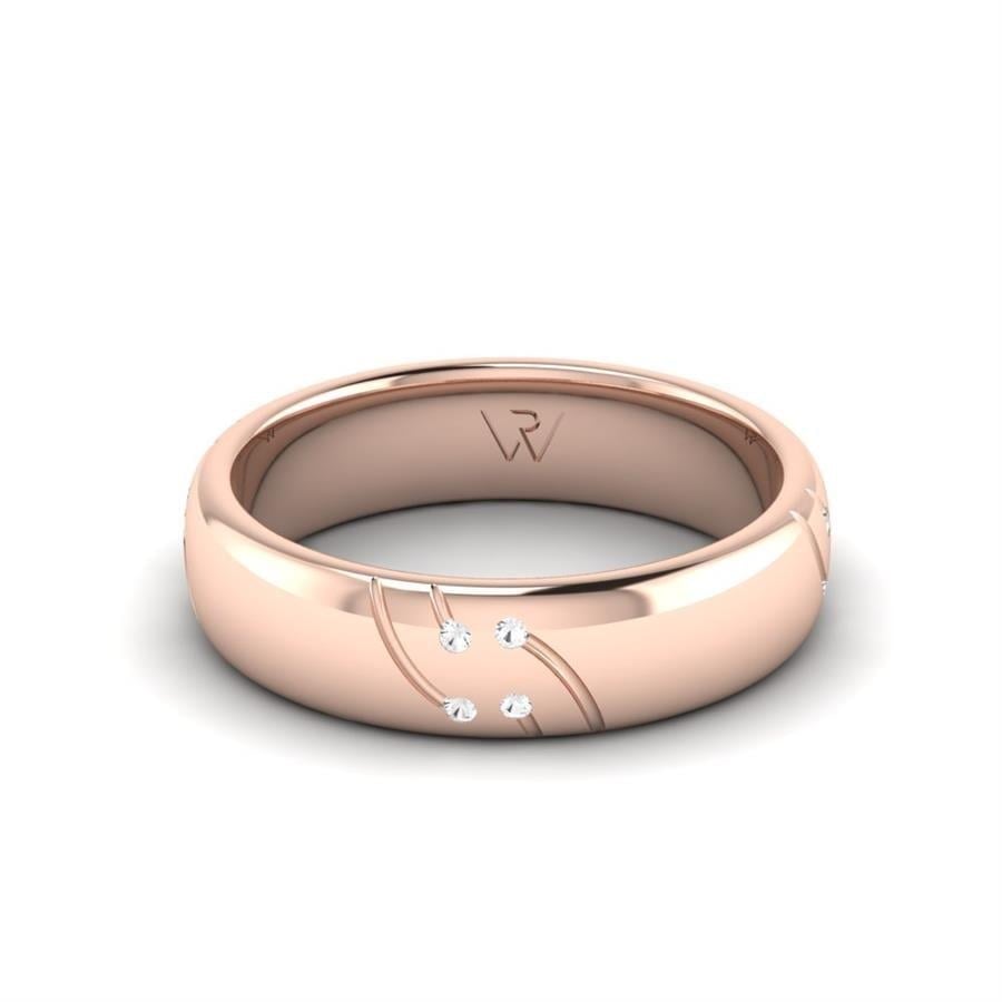 Alliances en Argent Plaqué Or Rose couple Aliah