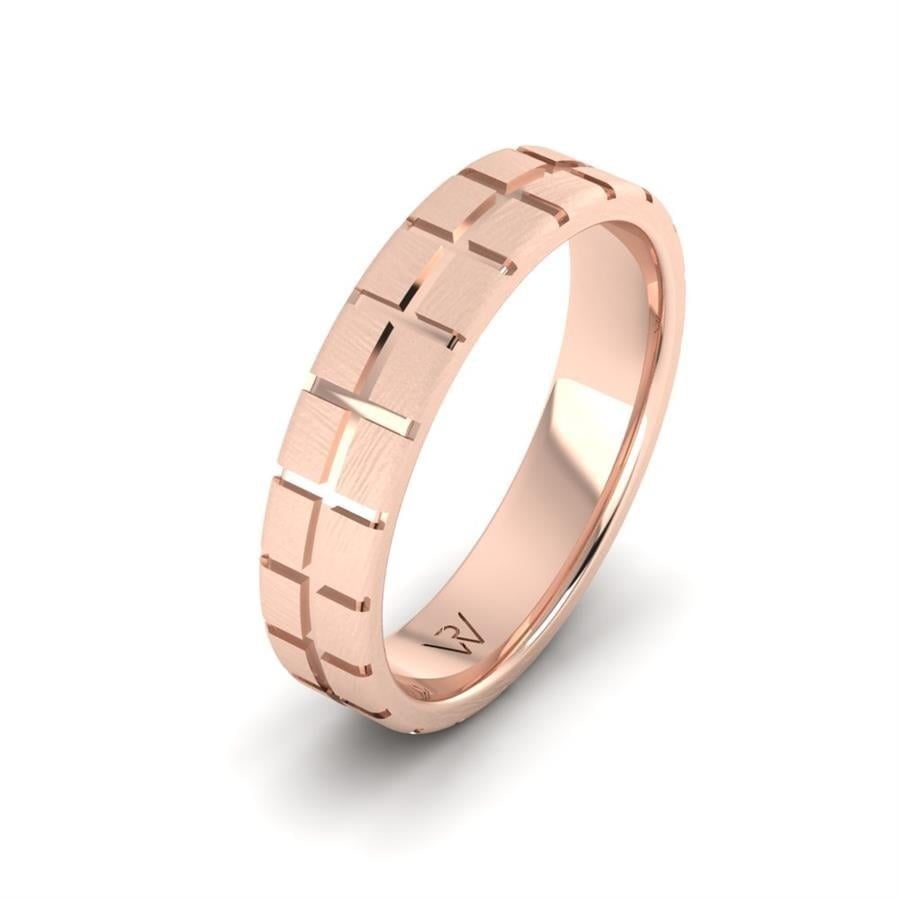 Alliances en Argent Plaqué Or Rose couple Shining Ivy