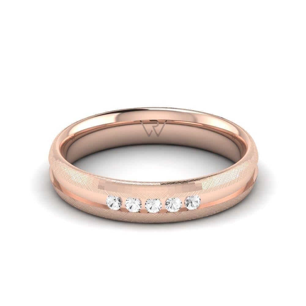 Alliances en Argent Plaqué Or Rose couple Infiniteshine Oxyde de Zirconium