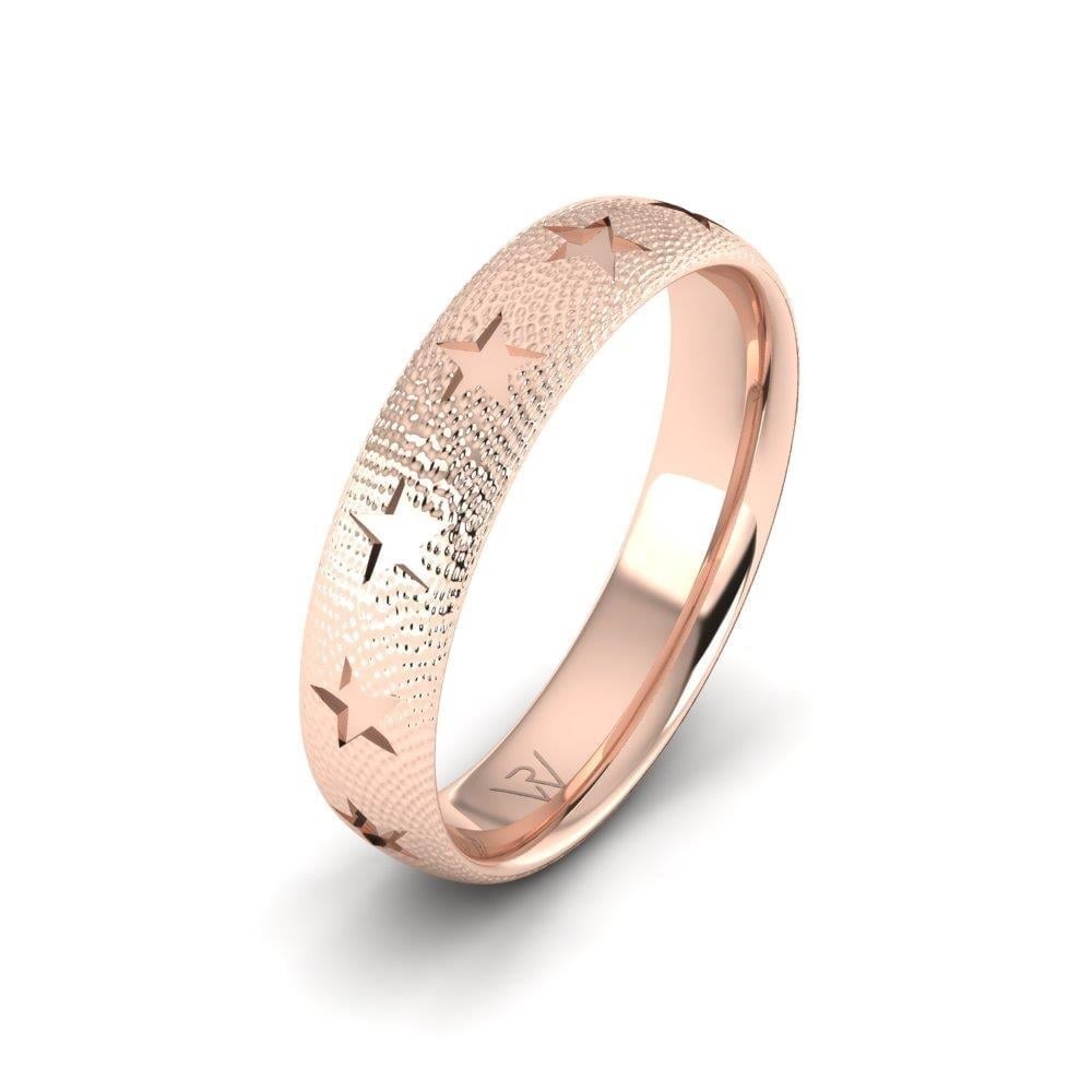 Alliances en Argent Plaqué Or Rose couple Devotionglisten