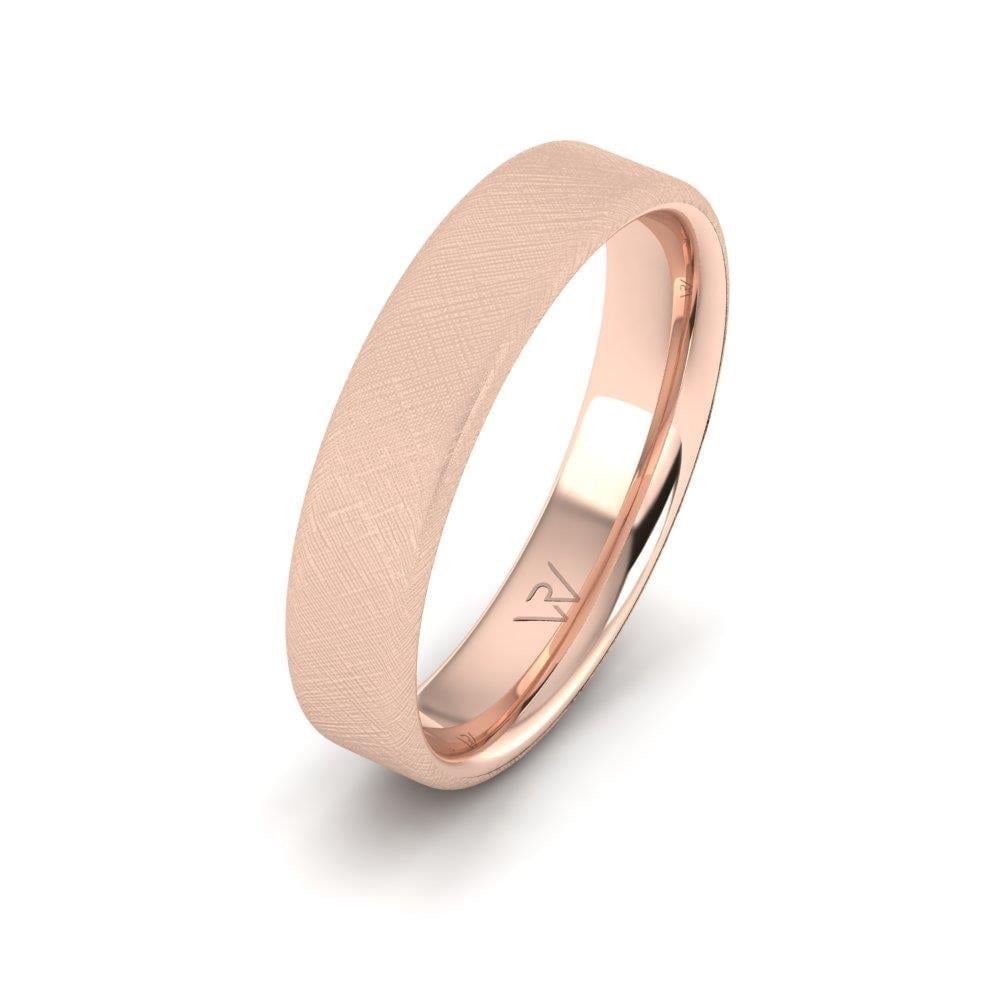 Alliances en Argent Plaqué Or Rose couple Scintilla Oxyde de Zirconium