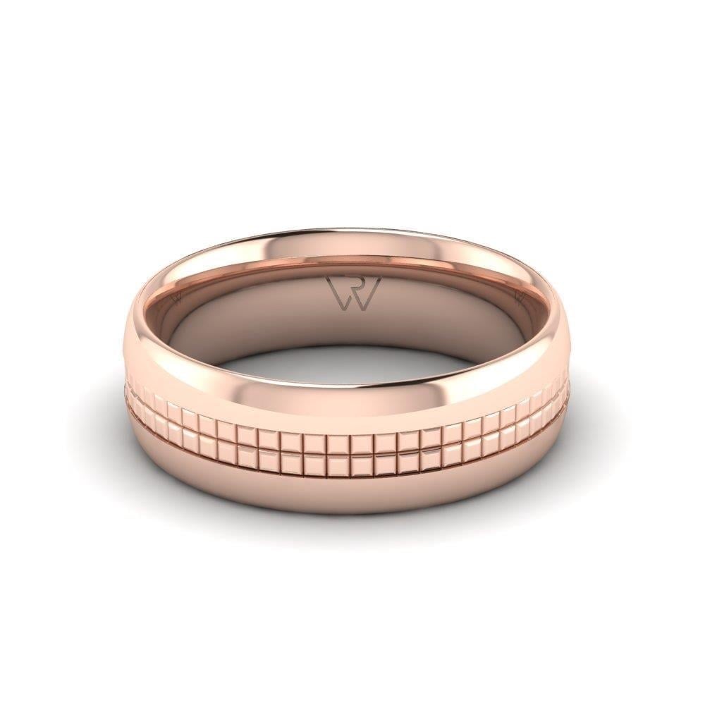 Alliances en Argent Plaqué Or Rose couple Heartlink