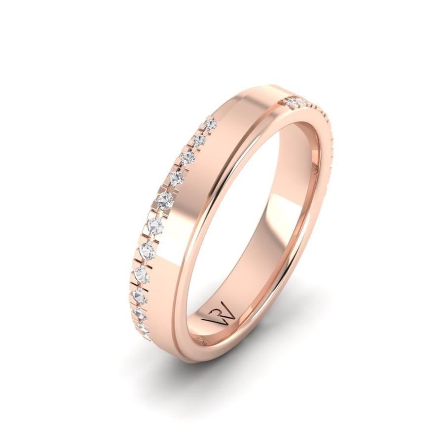 Alliances en Argent Plaqué Or Rose couple Honey