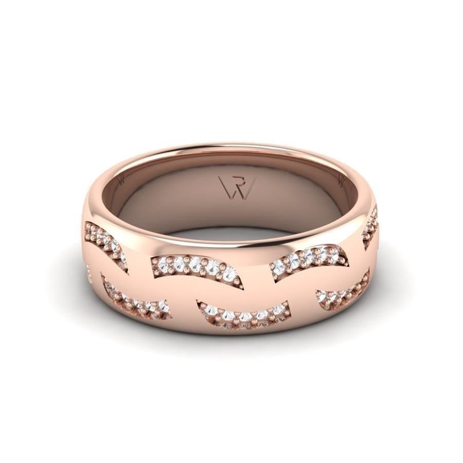 Alliances en Argent Plaqué Or Rose couple Laurie