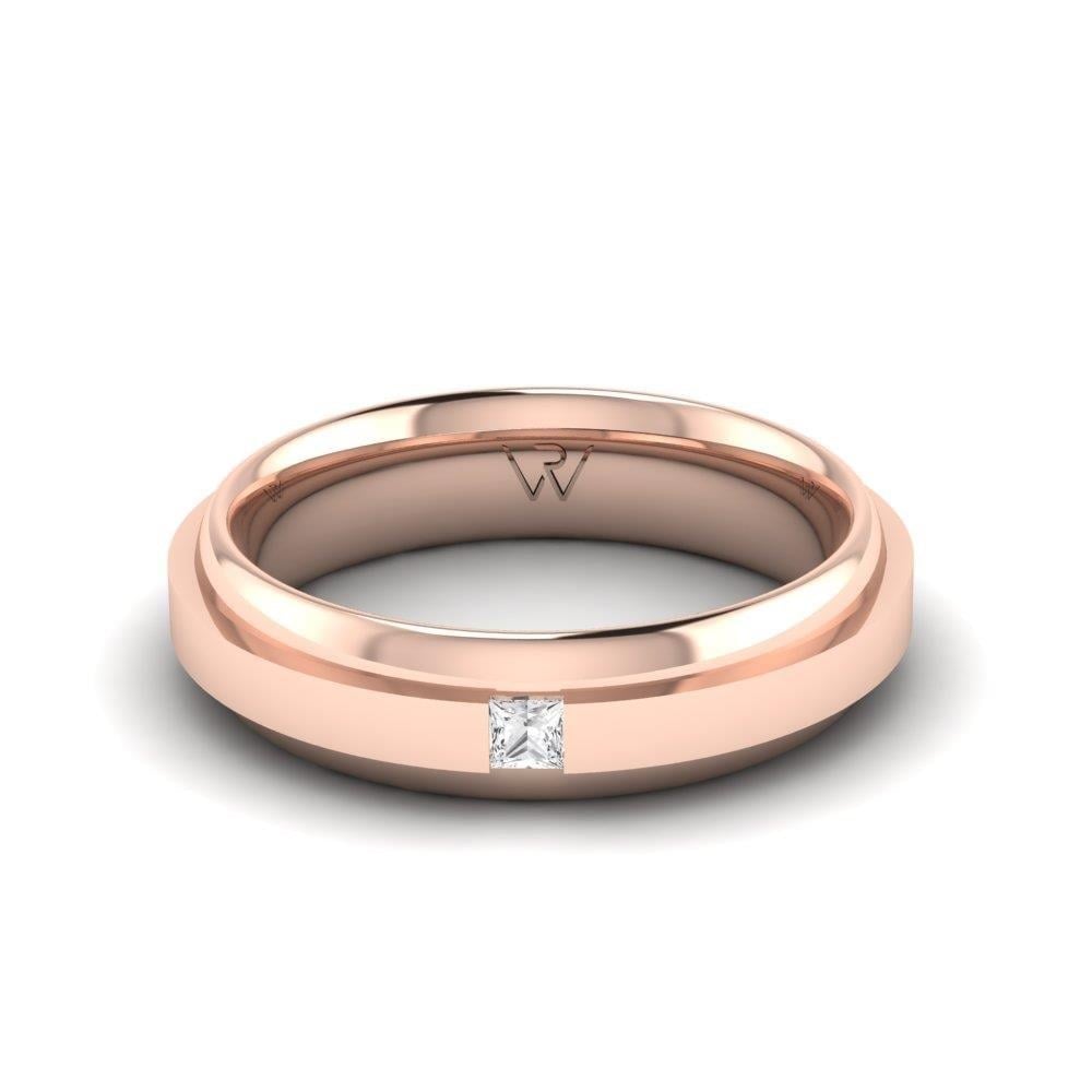 Alliances en Argent Plaqué Or Rose couple Eternigem Oxyde de Zirconium